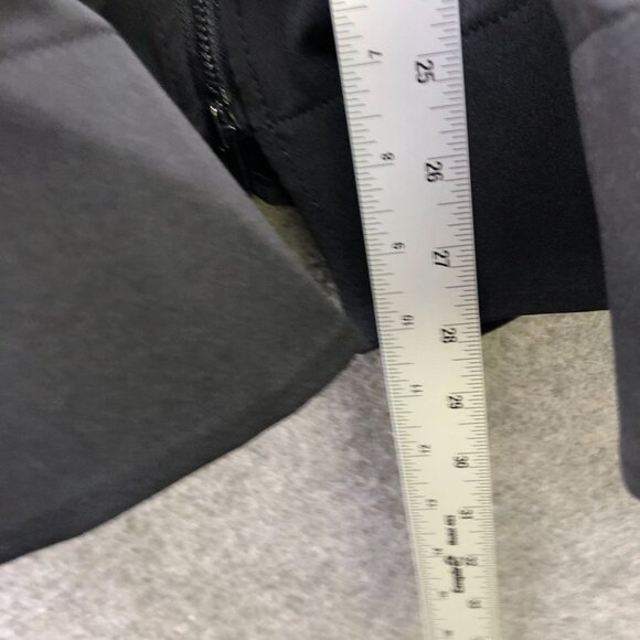 Gracia Ruched Zipper Front Midi Skirt Womens S Black Ruffle Bodycon Avant Garde - Picture 6 of 11